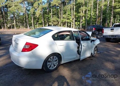 2012 Honda Civic Sdn Lx z USA, uszkodzony, nr VIN 2HGFB2F57CH314197